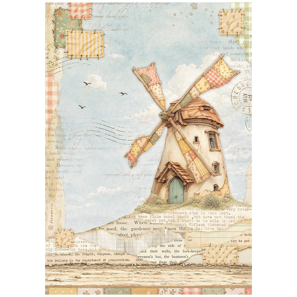 Stamperia Rice Paper Sheet A4 6pk - Cozy Family