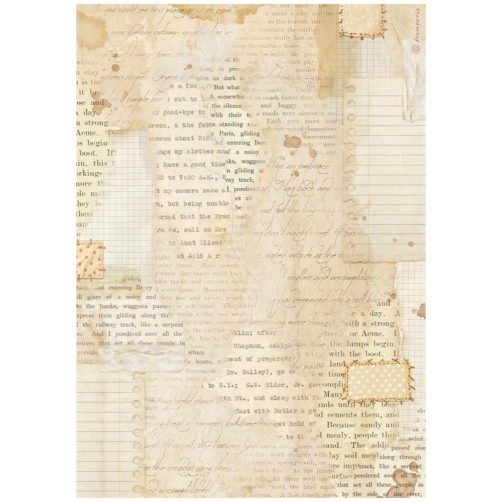 Stamperia Rice Paper Sheet A4 6pk - Cozy Family