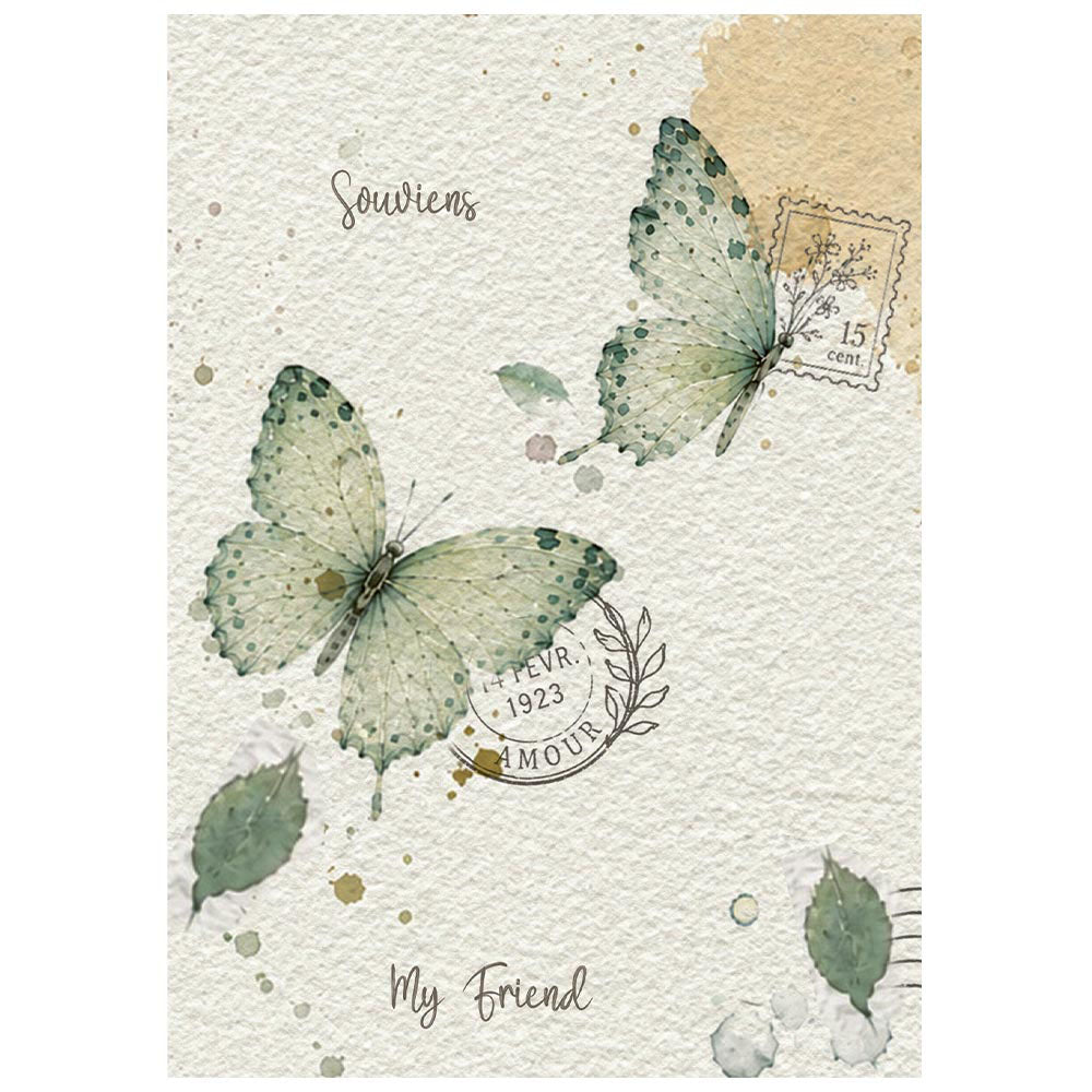Stamperia Mini Rice Paper Sheets A6 - Flowers and Poems