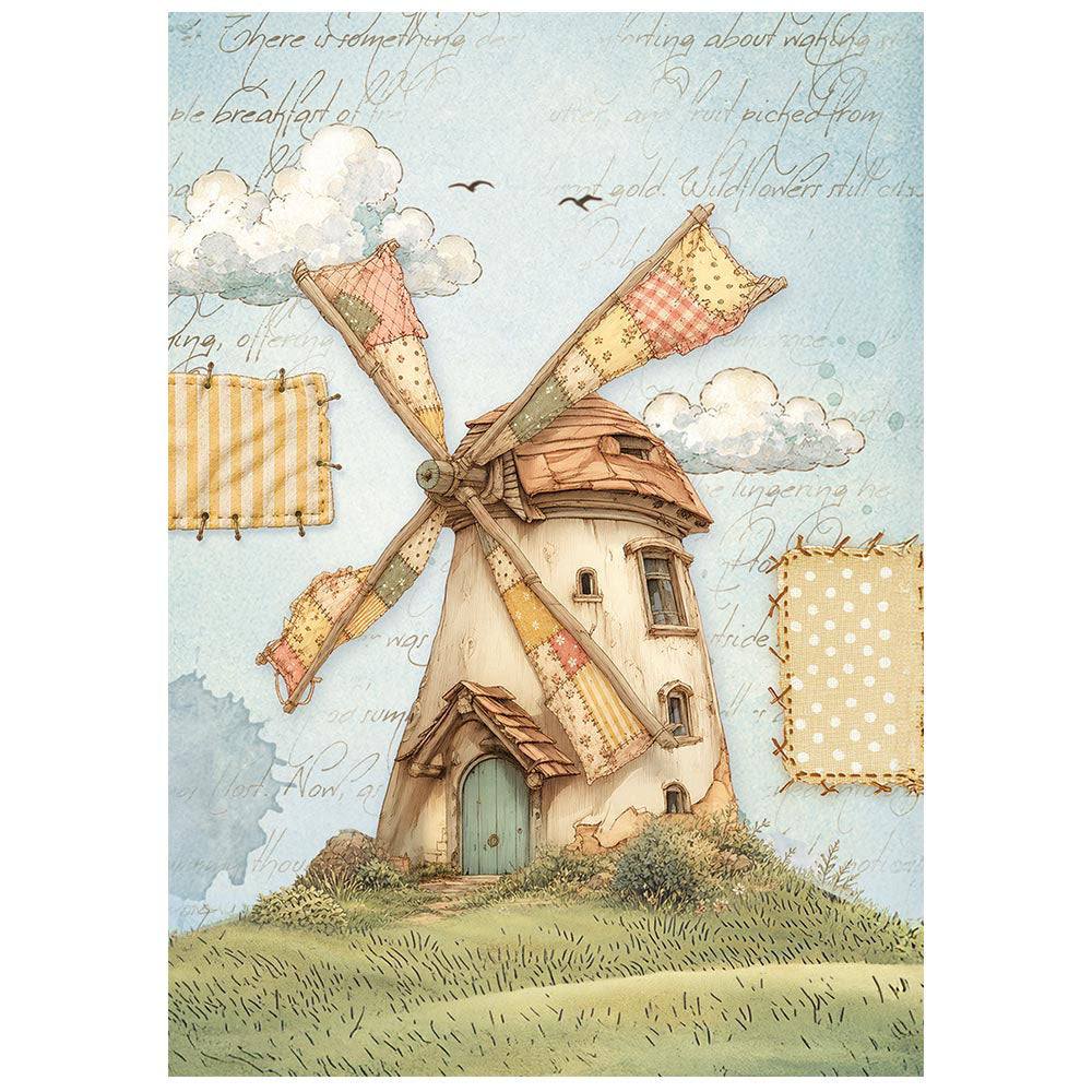 Stamperia Mini Rice Paper Sheets A6 - Cozy Family