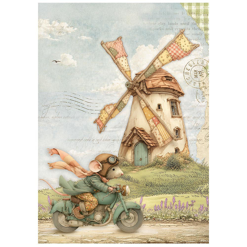 Stamperia Mini Rice Paper Sheets A6 - Cozy Family