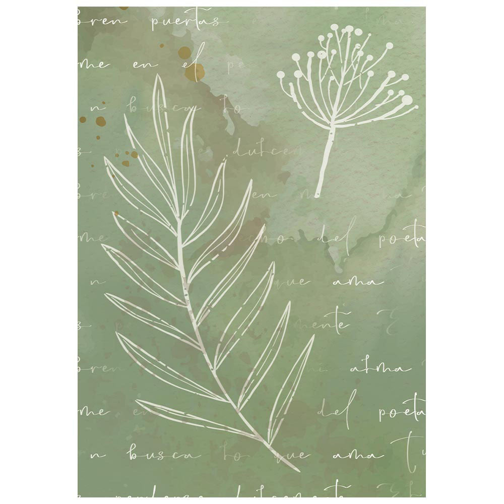 Stamperia Background Mini Rice Paper Sheets A6 - Flowers and Poems