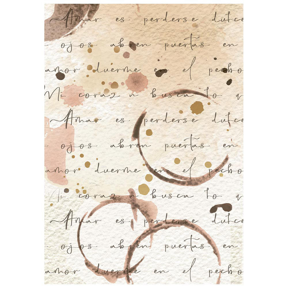 Stamperia Background Mini Rice Paper Sheets A6 - Flowers and Poems