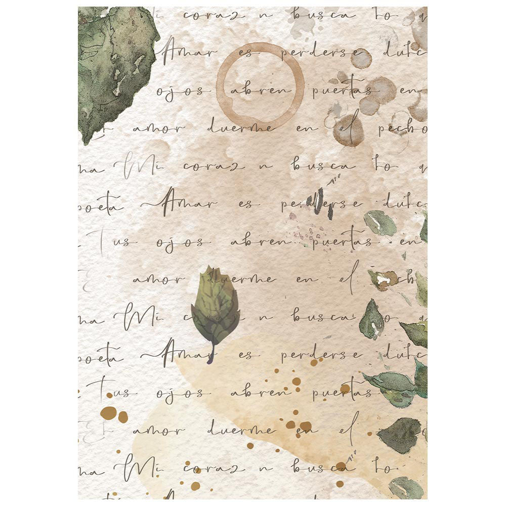 Stamperia Background Mini Rice Paper Sheets A6 - Flowers and Poems