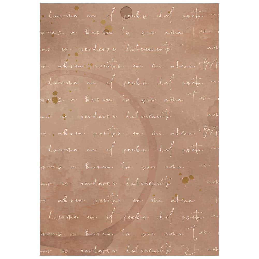 Stamperia Background Mini Rice Paper Sheets A6 - Flowers and Poems