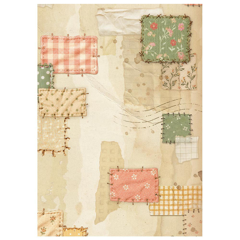 Stamperia Background Mini Rice Paper Sheets A6 - Cozy Family