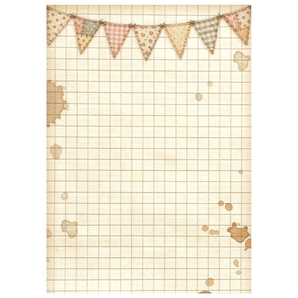 Stamperia Background Mini Rice Paper Sheets A6 - Cozy Family