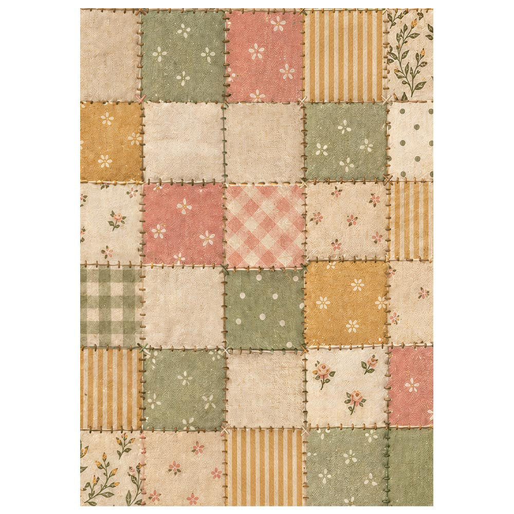Stamperia Background Mini Rice Paper Sheets A6 - Cozy Family