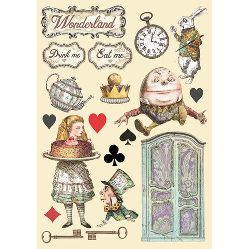 Stamperia Wooden Shapes A5 - Alice's Cake