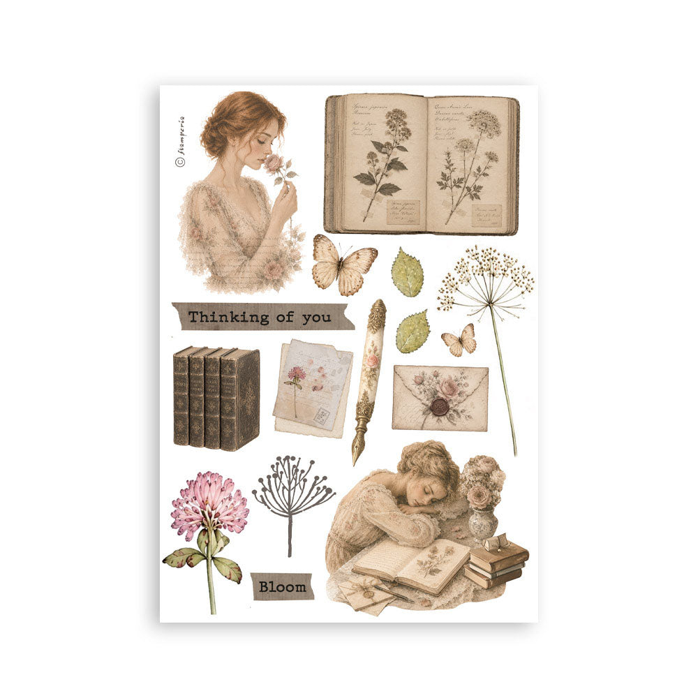 Stamperia Washi Pad A5 - Flowers and Poems