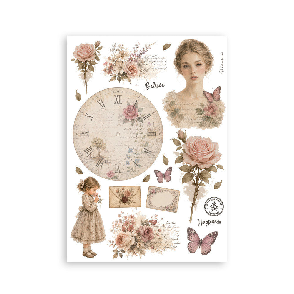 Stamperia Washi Pad A5 - Flowers and Poems