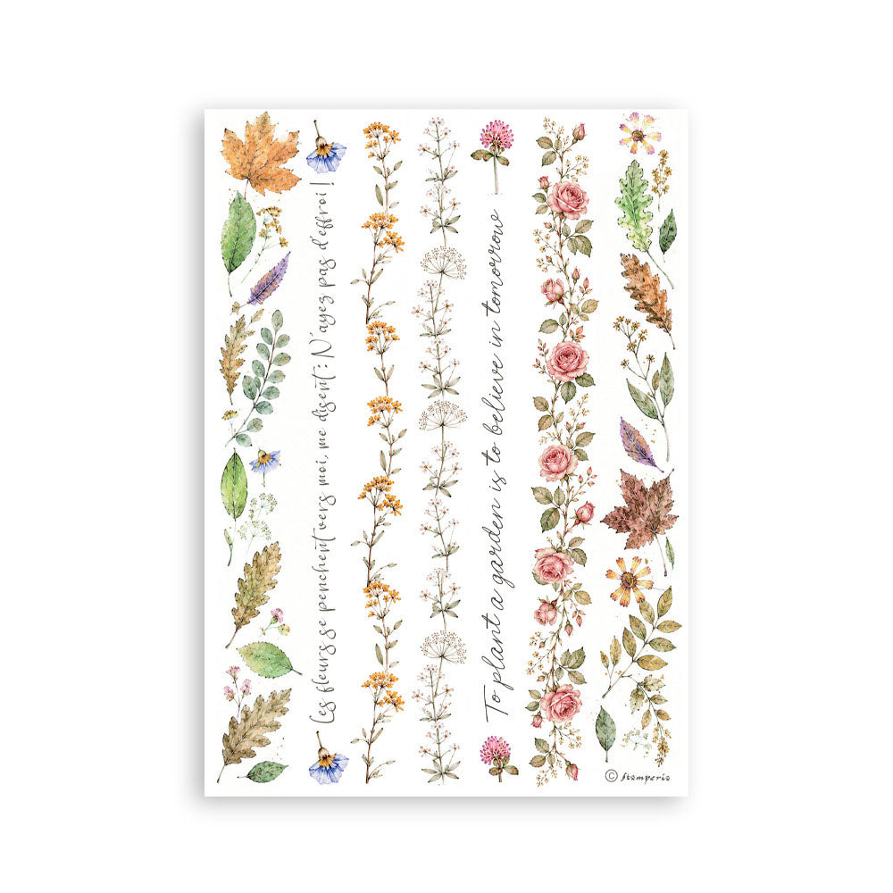 Stamperia Washi Pad A5 - Flowers and Poems