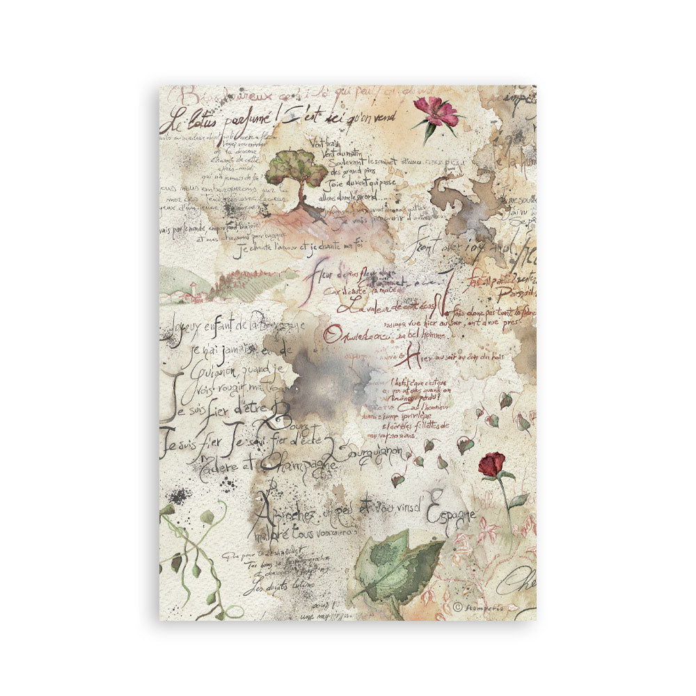 Stamperia Washi Pad A5 - Flowers and Poems