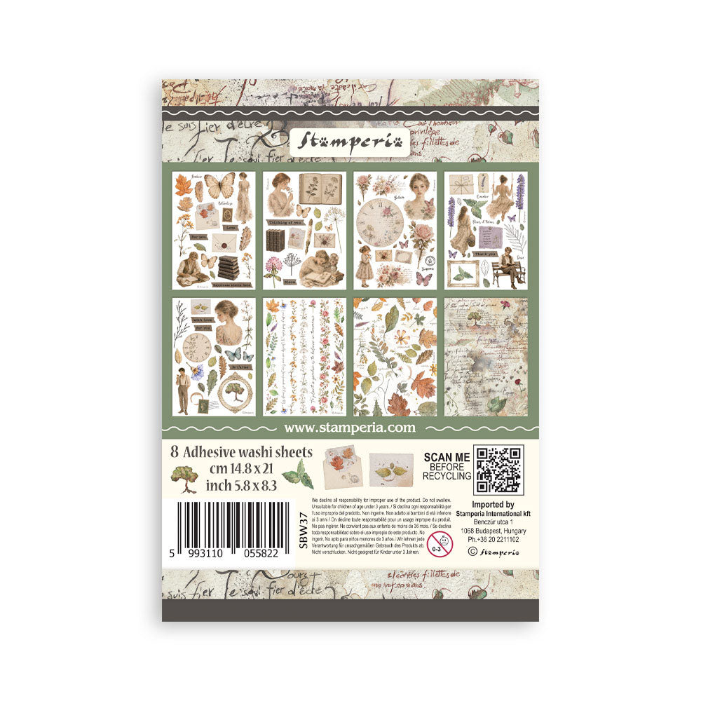 Stamperia Washi Pad A5 - Flowers and Poems