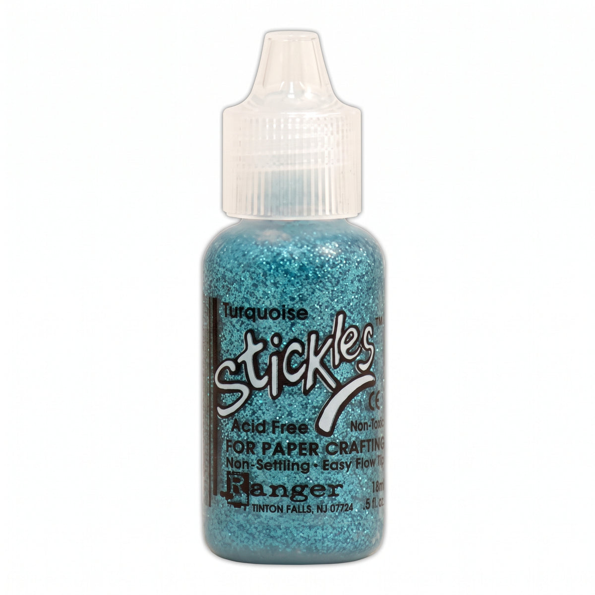Ranger Stickles glitter glue in a clear squeeze bottle with a precision applicator tip