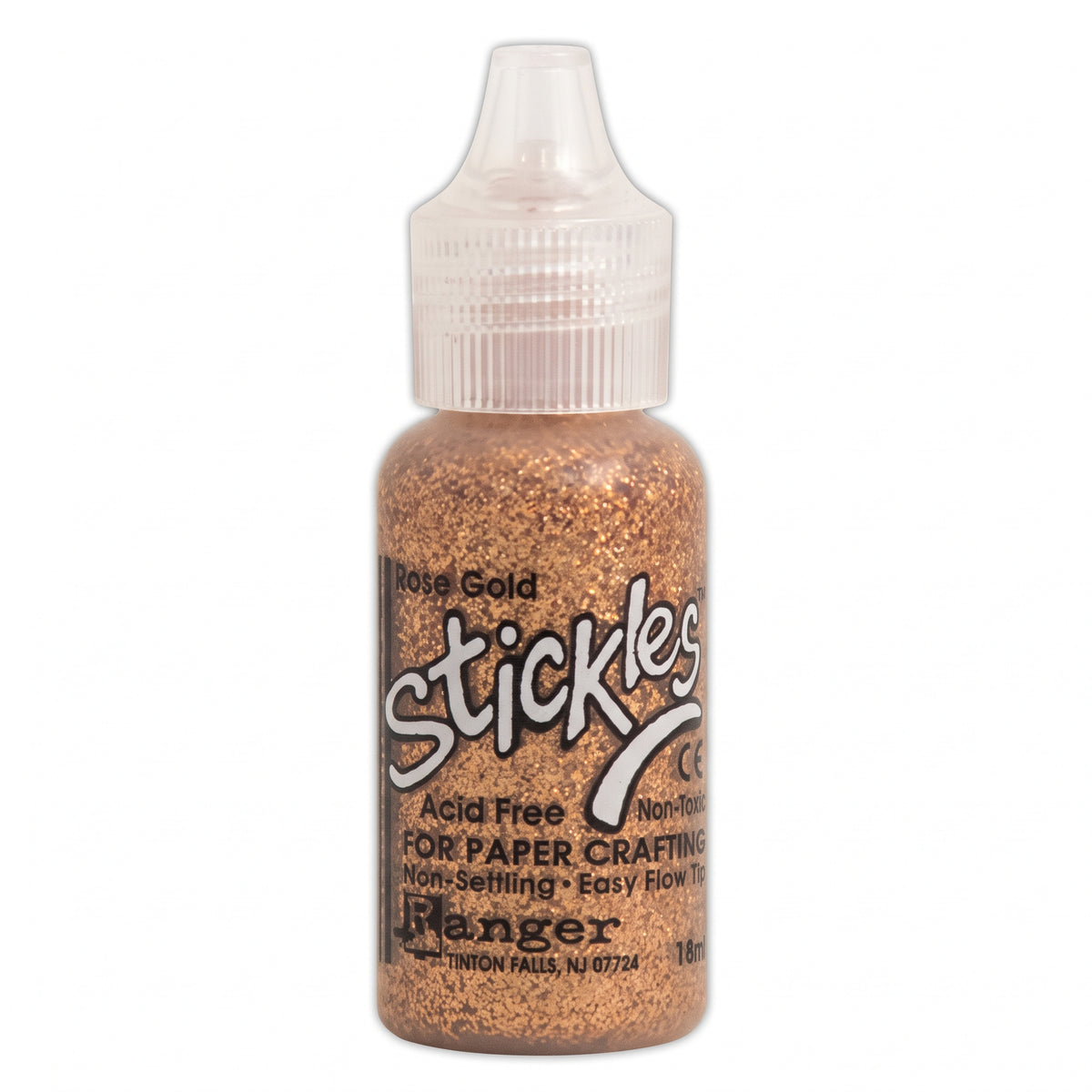 Ranger Stickles glitter glue in a clear squeeze bottle with a precision applicator tip