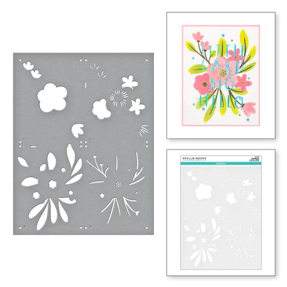 Spellbinders Stencil & Die Bundle - Hello Blooms