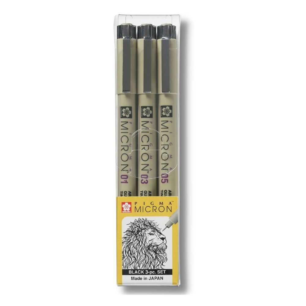 Sakura Pigma Micron 3pc Set - Black