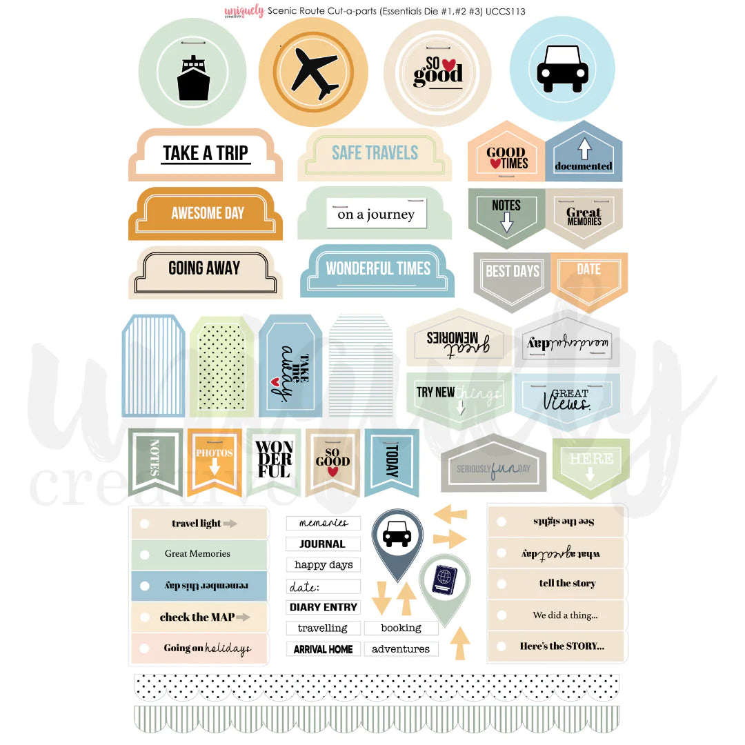 Uniquely Creative - Cut-A-Part Sheet - Scenic Route