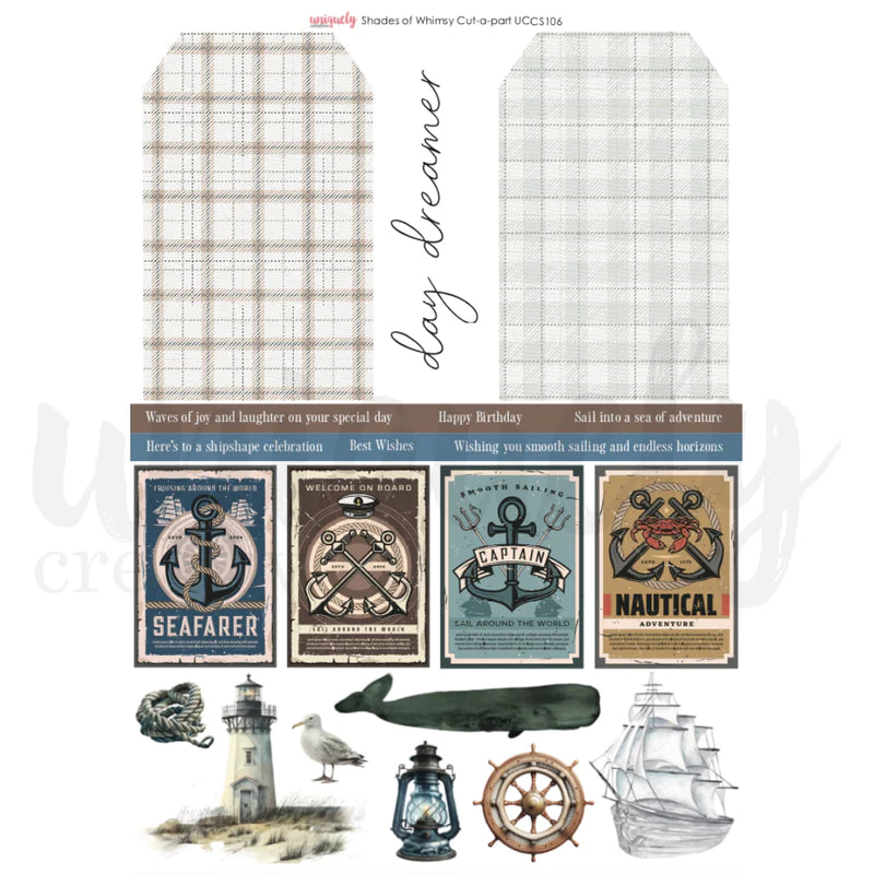 Uniquely Creative - Cut-A-Part Sheet - Shades of Whimsy