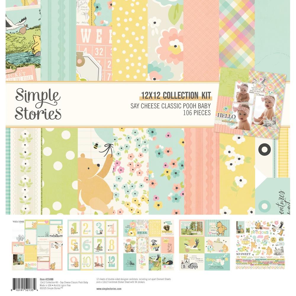 Collection kit with pastel colours and Winnie the Pooh design