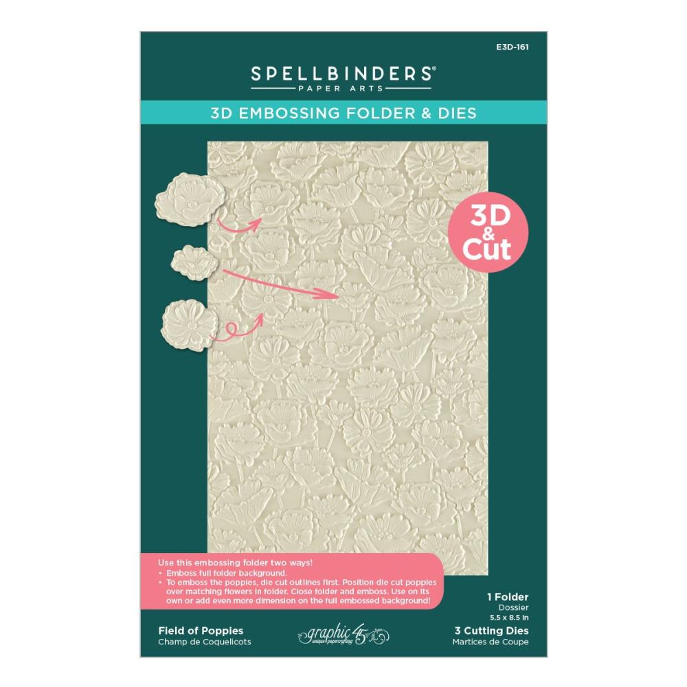 Spellbinders 3D embossing folder and dies with floral design 