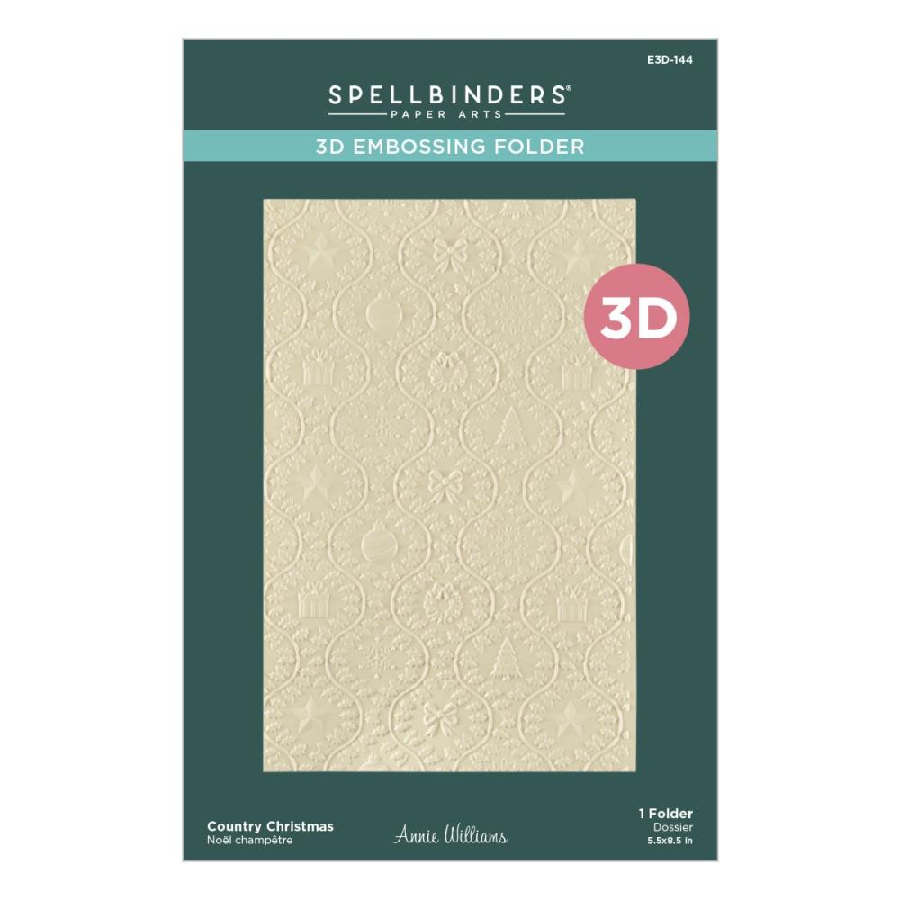 Spellbinders 3D Embossing Folder - Country Christmas