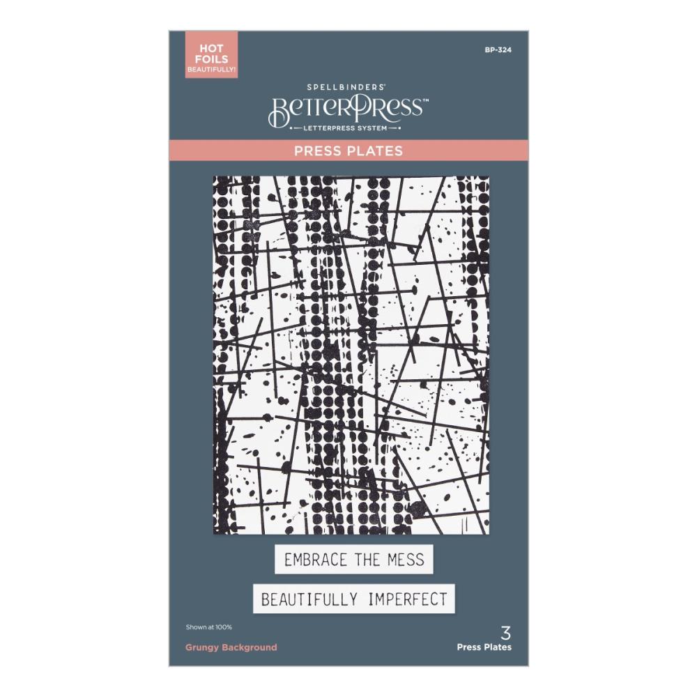 Spellbinders BetterPress press plates packaging with geometric pattern