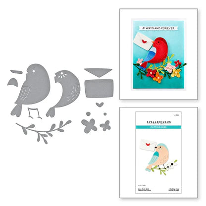 Spellbinders Etched Dies - Love Note Bird Etched Dies