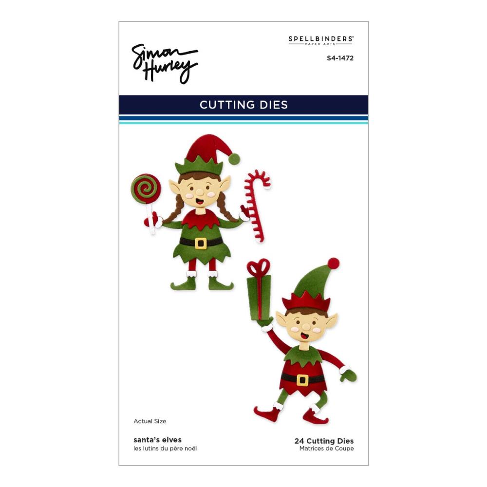 Spellbinders Etched Dies - Simon Hurley - Santa's Elves