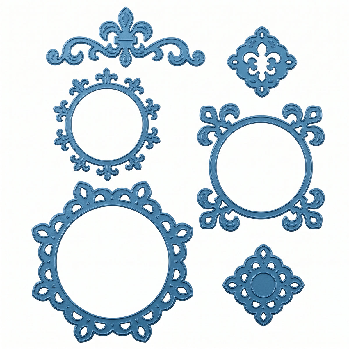 Spellbinders Fleur De Lis Motifs S5-043 set of six decorative cutting dies