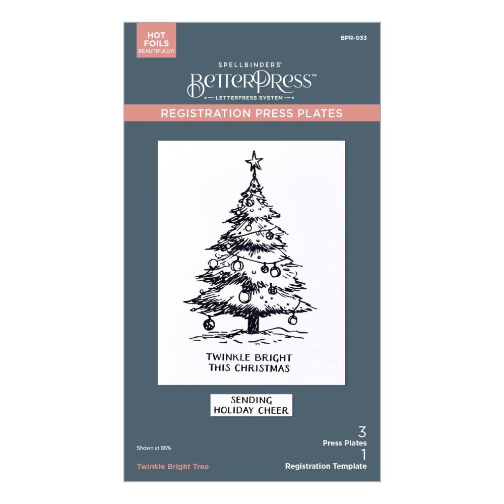 Spellbinders Press Plate - Twinkle Bright Tree