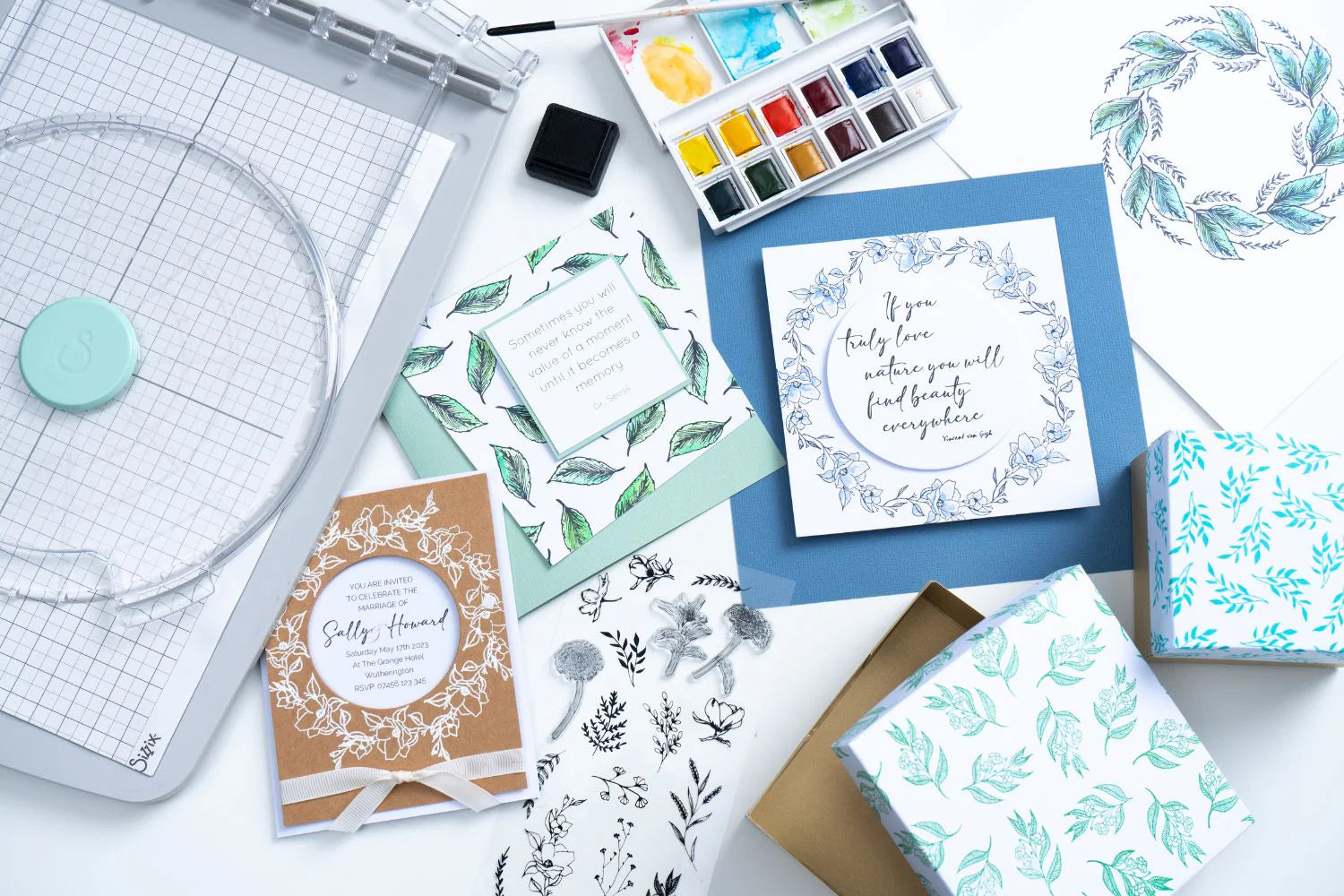 Sizzix Clear Stamp Set - Garden Botanicals
