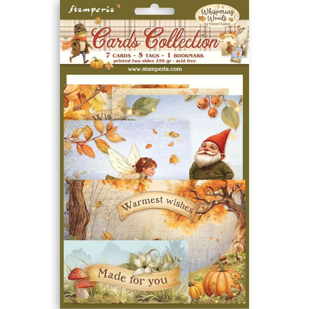 Stamperia Cards Collection with autumn-themed designs