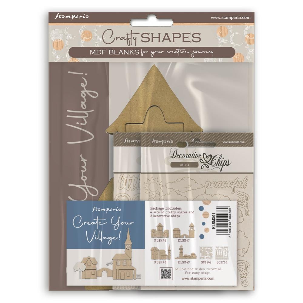 Stamperia Crafty Shapes And Decorative Chips - Silent Sea Assortment
