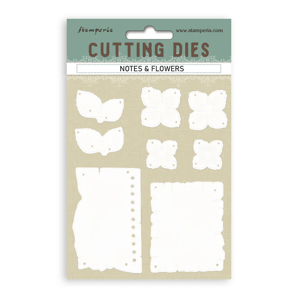 Stamperia Cutting Dies - Notes & Flowers