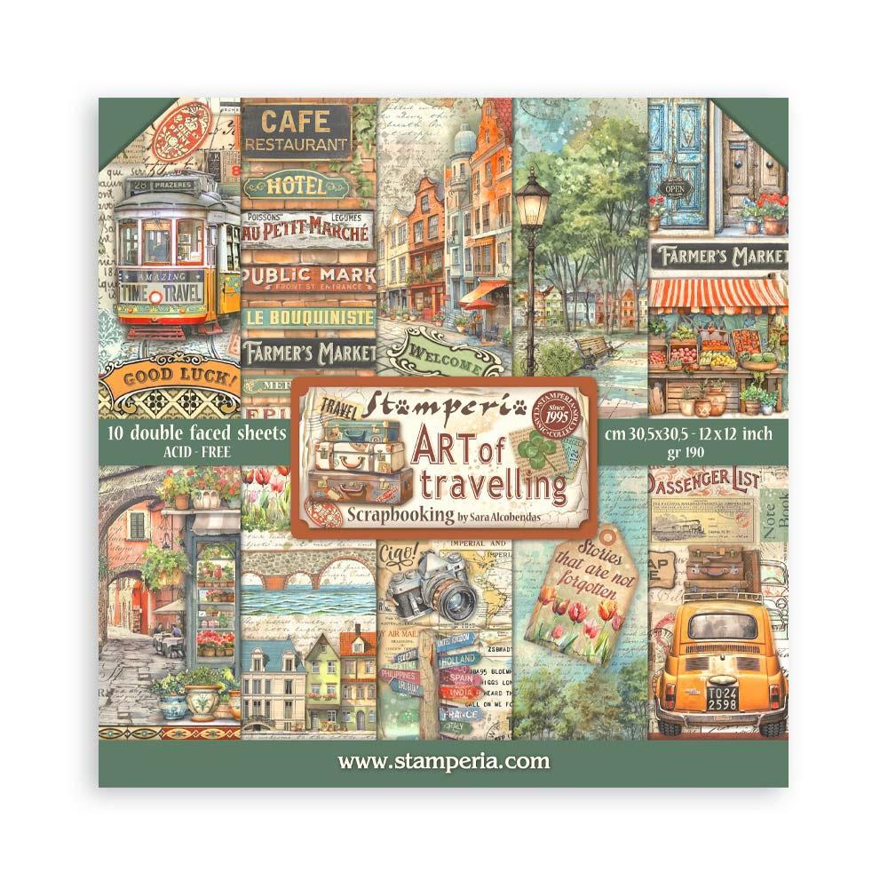 Stamperia Double-Sided Paper Pad 12x12 - Art Of Travelling