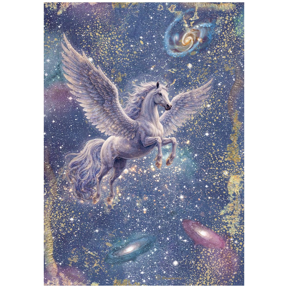 Stamperia Rice Paper Sheet A4 - Cosmos - Pegasus