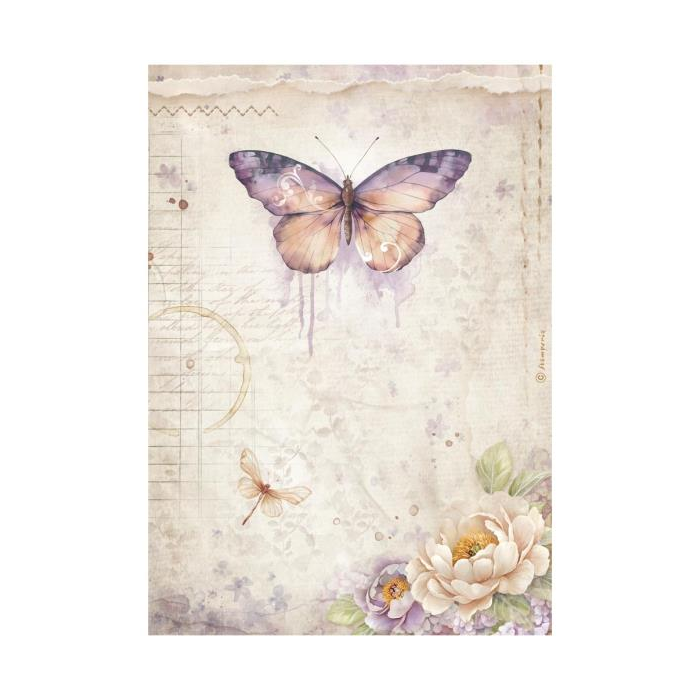 Stamperia Rice Paper Sheet A4 - Quiet Days Butterfly