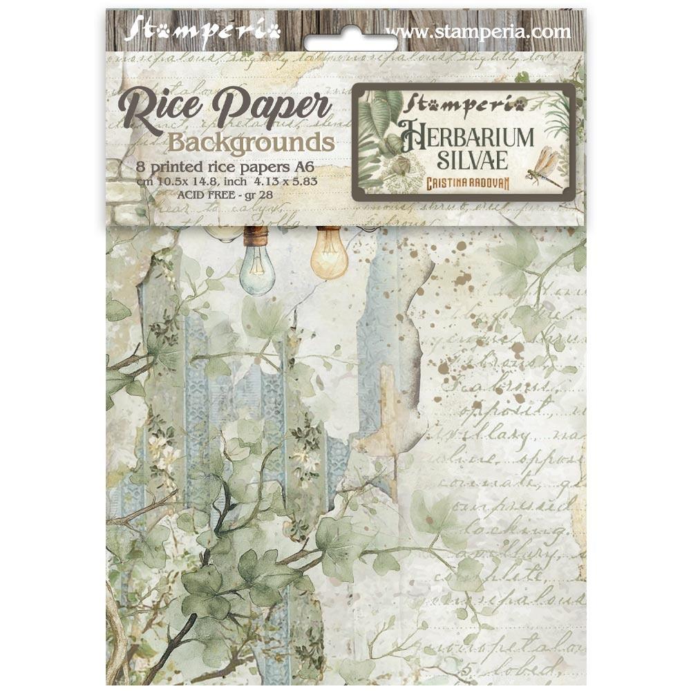 Stamperia Rice Paper Sheets A6 - Herbarium Silvae