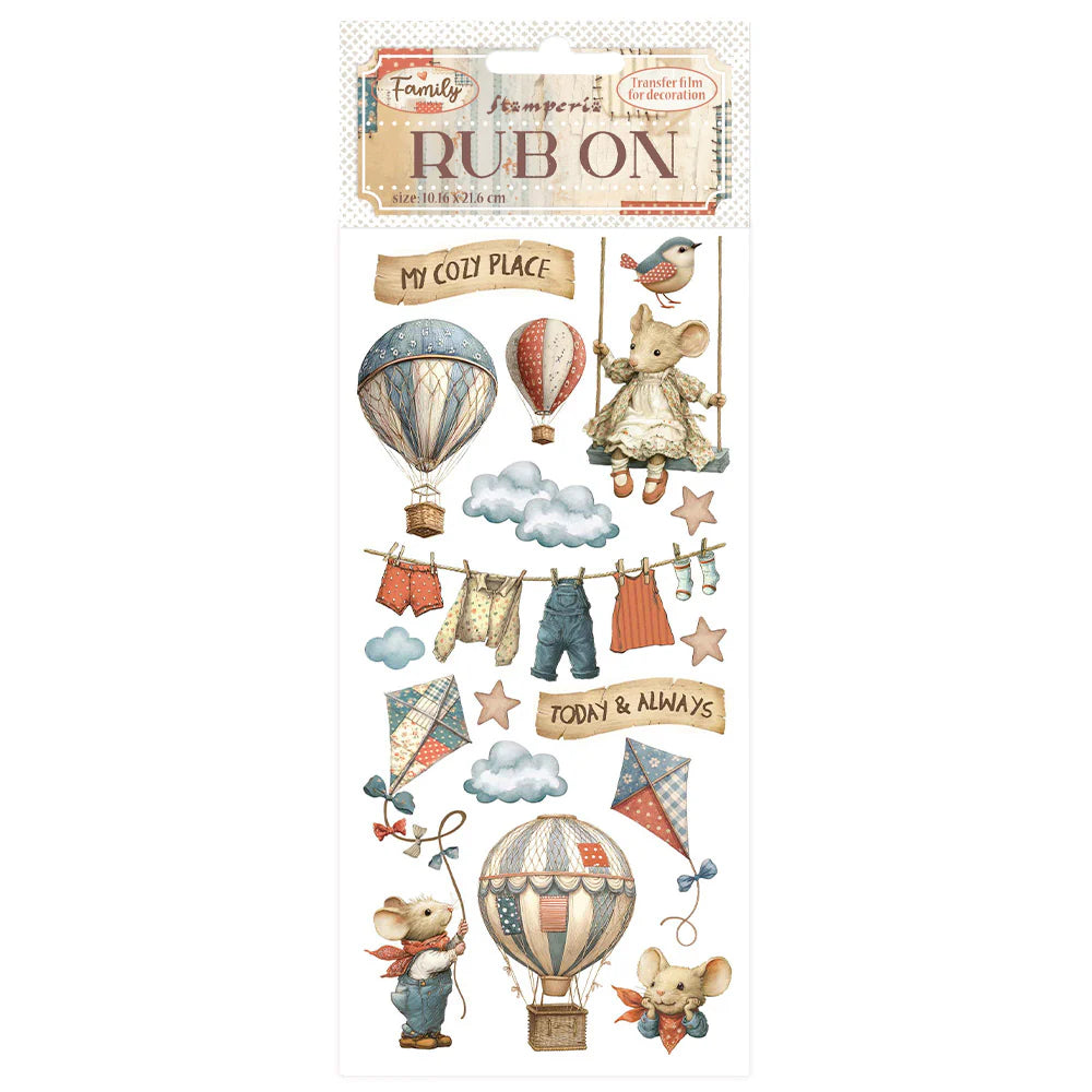 Stamperia Rub-On - Family - Air Balloons