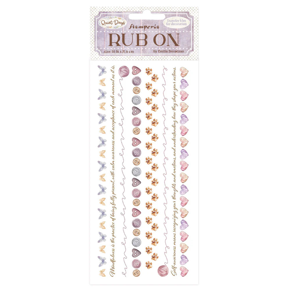 Stamperia Rub-On - Quiet Days Cozy Borders