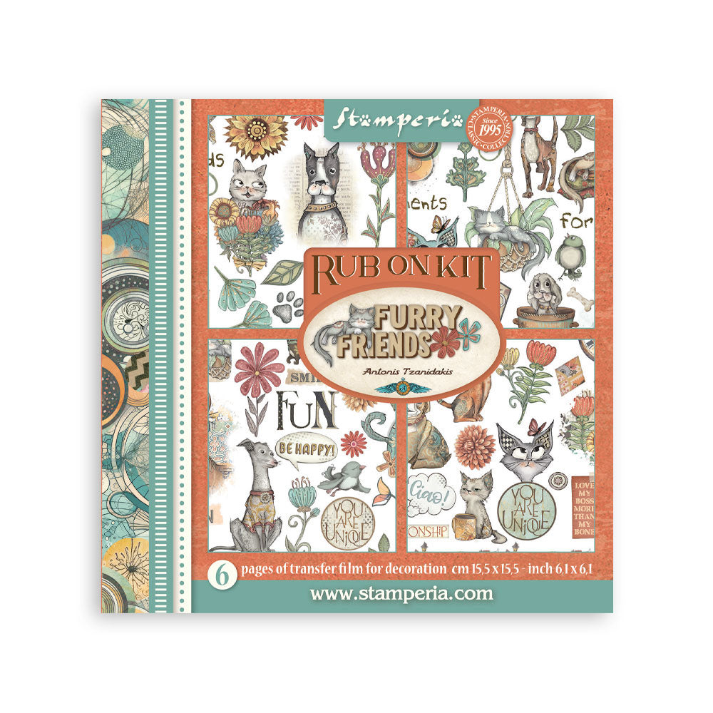 Stamperia Rub-On Kit - Furry Friends