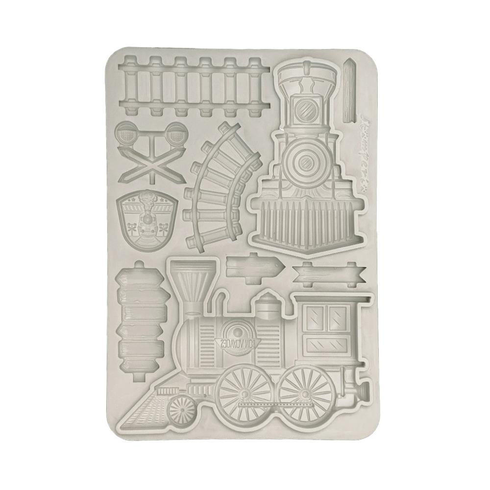 Stamperia Silicone Mould A5 - Art Of Travelling Train