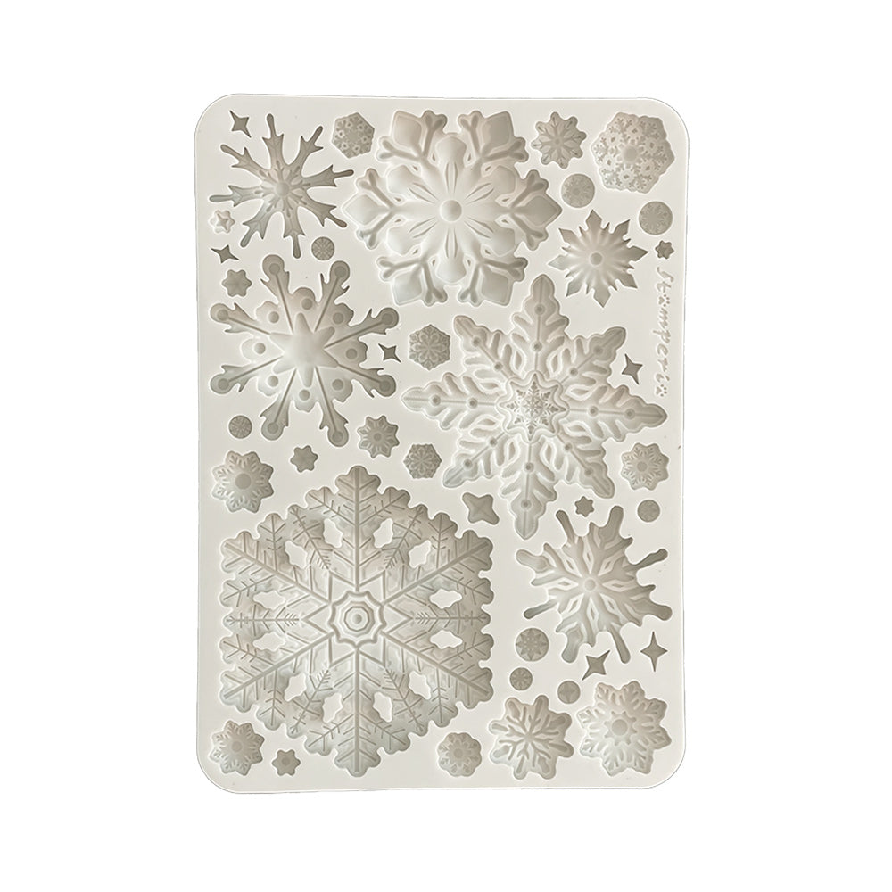 Stamperia Silicone Mould A5 - Create Happiness Dewdrops Snowflakes