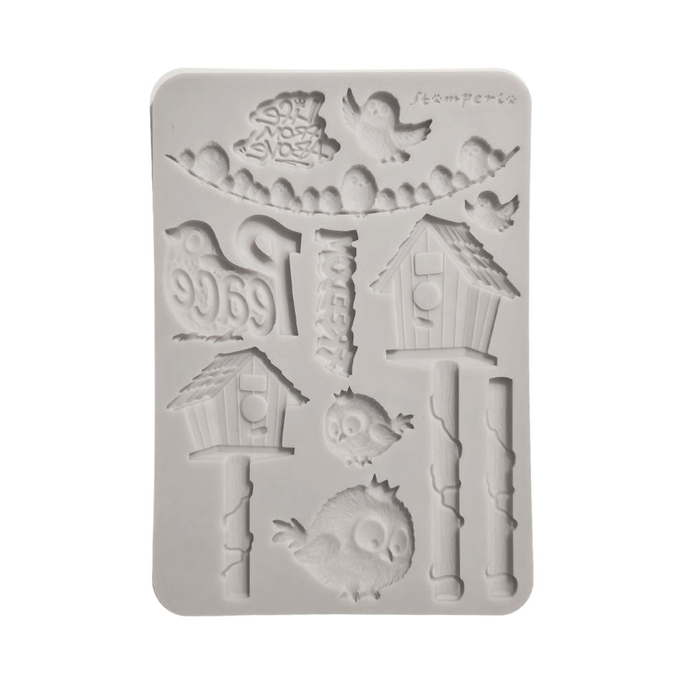 Stamperia Silicone Mould A5 - Furry Friends 2 - Birds