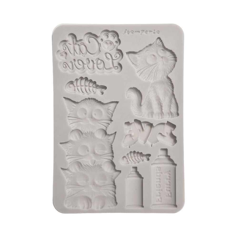 Stamperia Silicone Mould A5 - Furry Friends 2 - Cats