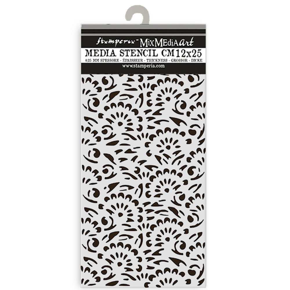 Stamperia Stencil 12cm x 25cm - Art of Travelling stripes