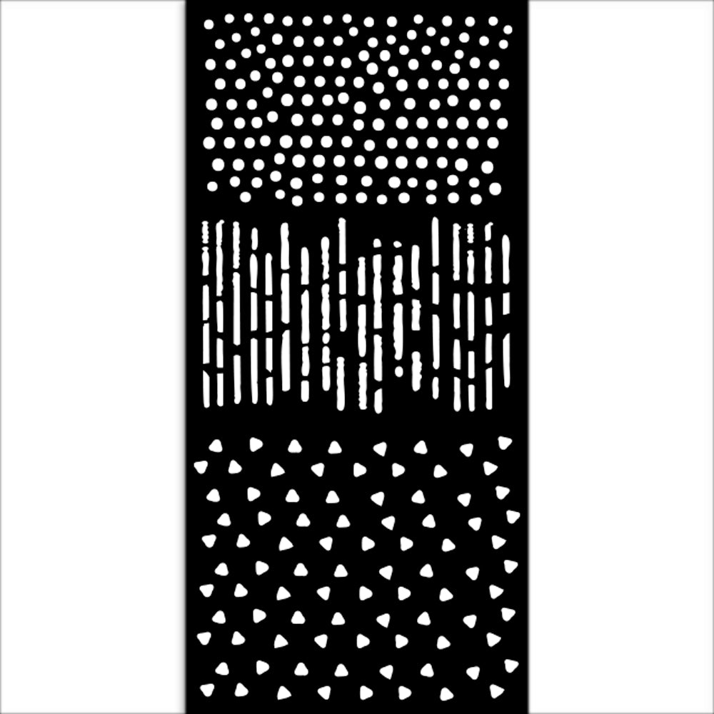 Stamperia Stencil 12cm x 25cm - Create Happiness Dewdrops Patterns