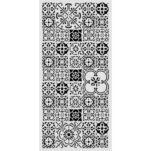 tiled pattern monochrone on white background 